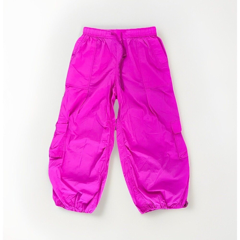 SOLD! Anthropologie Daily Practice Base Jump Parachute Pants Sz Small Hot Pink - Picture 2 of 10